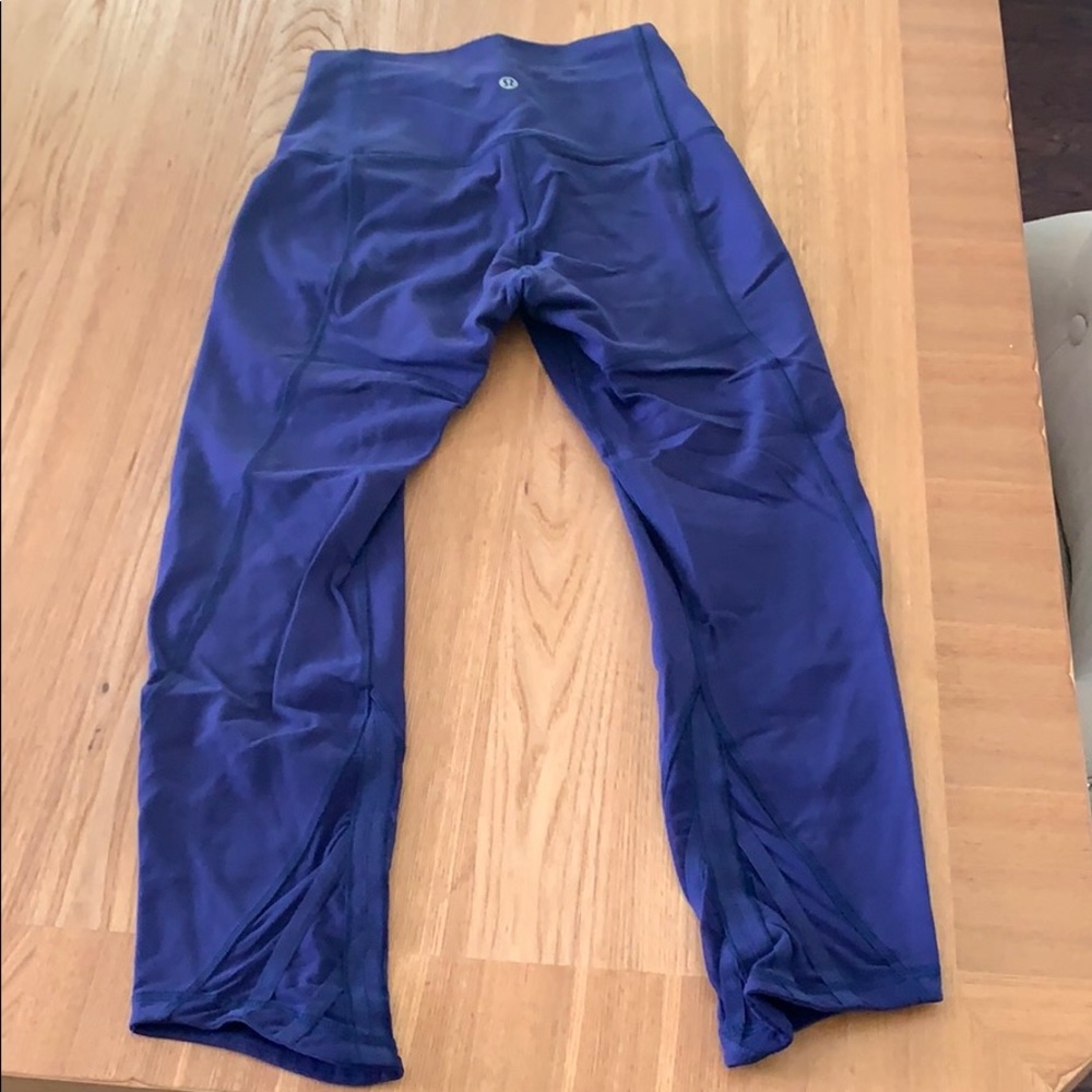 Lululemon High Waisted Mesh Detail Leggings